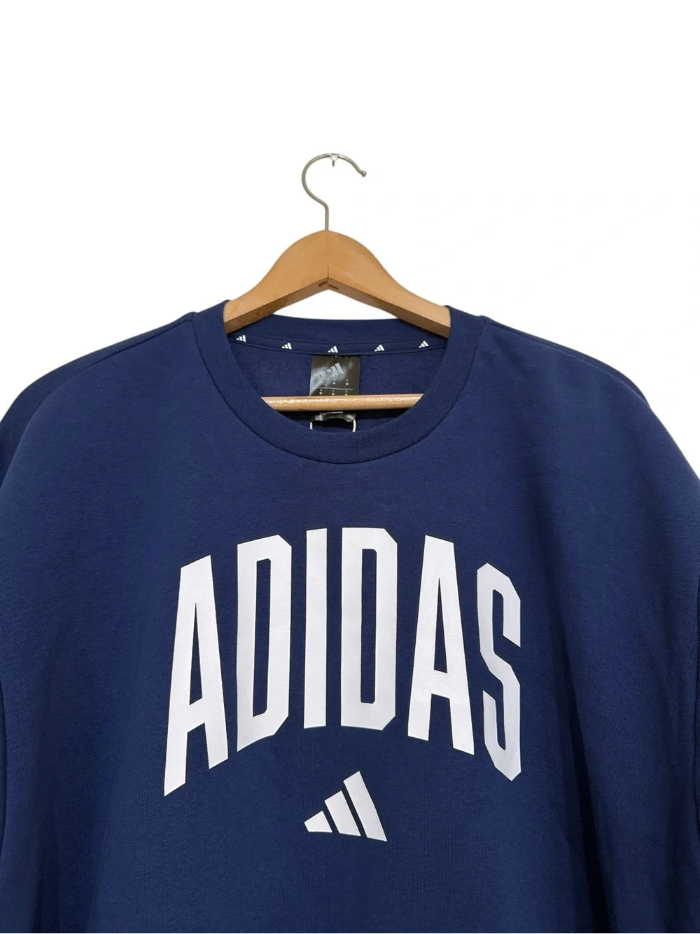 Adidas Crewneck Sweatshirt Blue White Logo Men’s Medium NWT